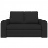 Sofa Bed 60cm Czarny tkanina