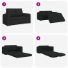 Sofa Bed 60cm Czarny tkanina