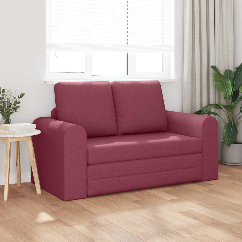 Sofa Bed 60cm Czerwone wino tkanina