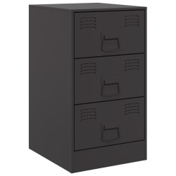 Szafka nocna, czarna, 34,5x39x62 cm, stal