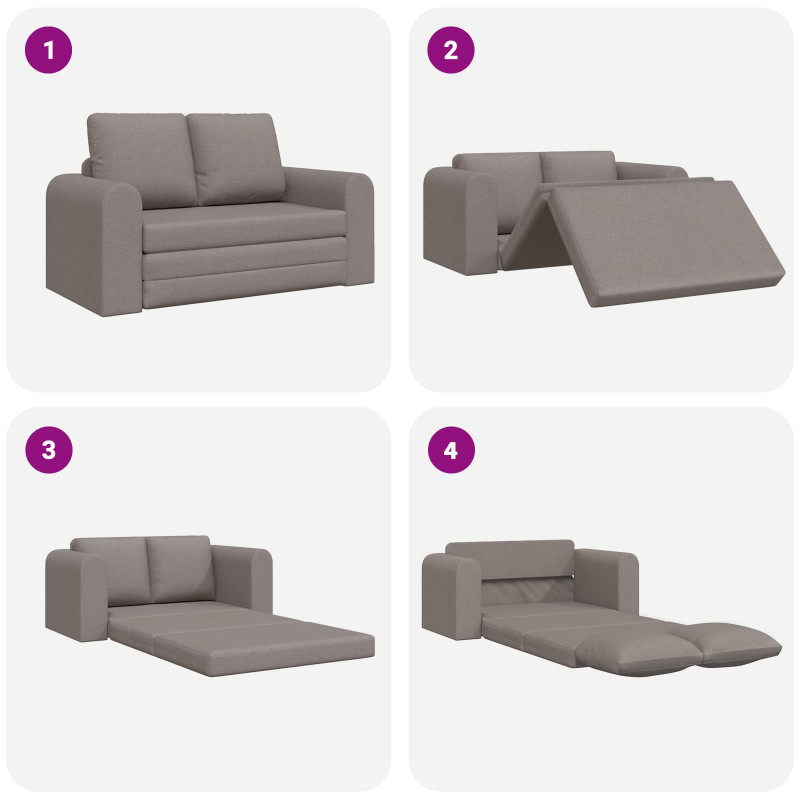 Sofa Bed 60cm Ciemnoszary tkanina