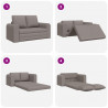 Sofa Bed 60cm Ciemnoszary tkanina