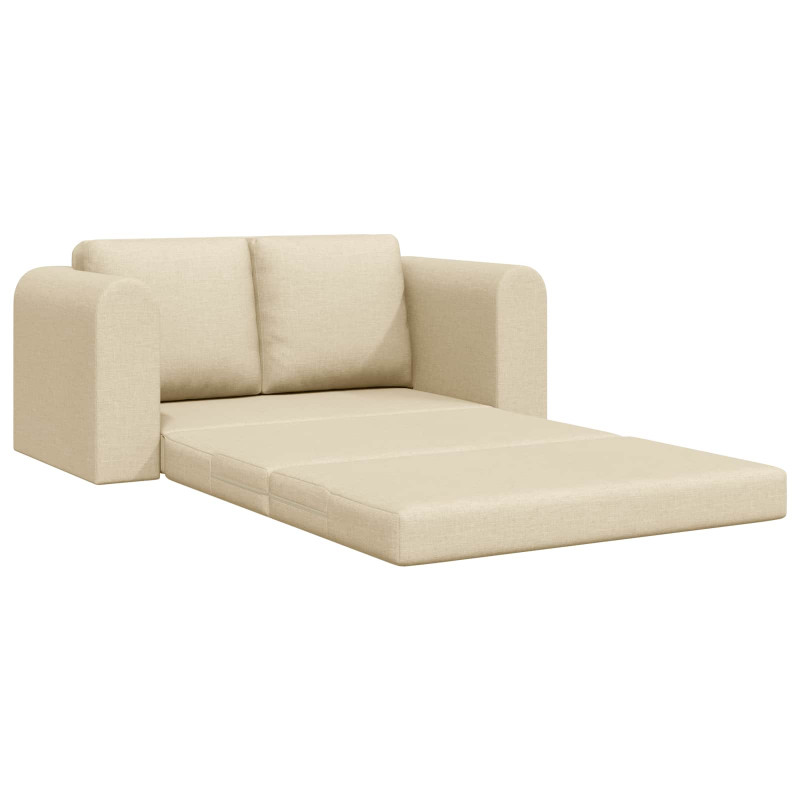 Sofa Bed 60cm Kremowy tkanina