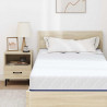 Materac Biały i niebieski 90 x 200 cm Tkanina żakardowa