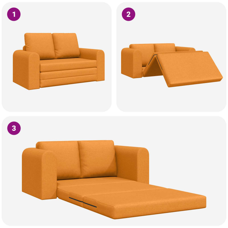 Sofa Bed 60cm Ciemny Żółty tkanina