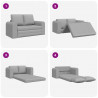Sofa Bed 60cm Szary chmur tkanina