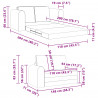 Sofa Bed 60cm Szary chmur tkanina