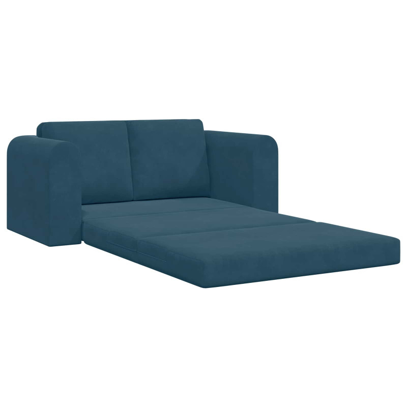 Sofa Bed 60cm Niebieski Aksamit