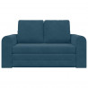 Sofa Bed 60cm Niebieski Aksamit