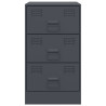 Szafki nocne, 2 szt., antracytowe, 34,5x39x62 cm, stal