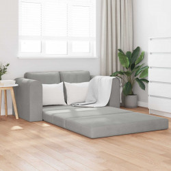 Sofa Bed 60cm Jasnoszary Aksamit