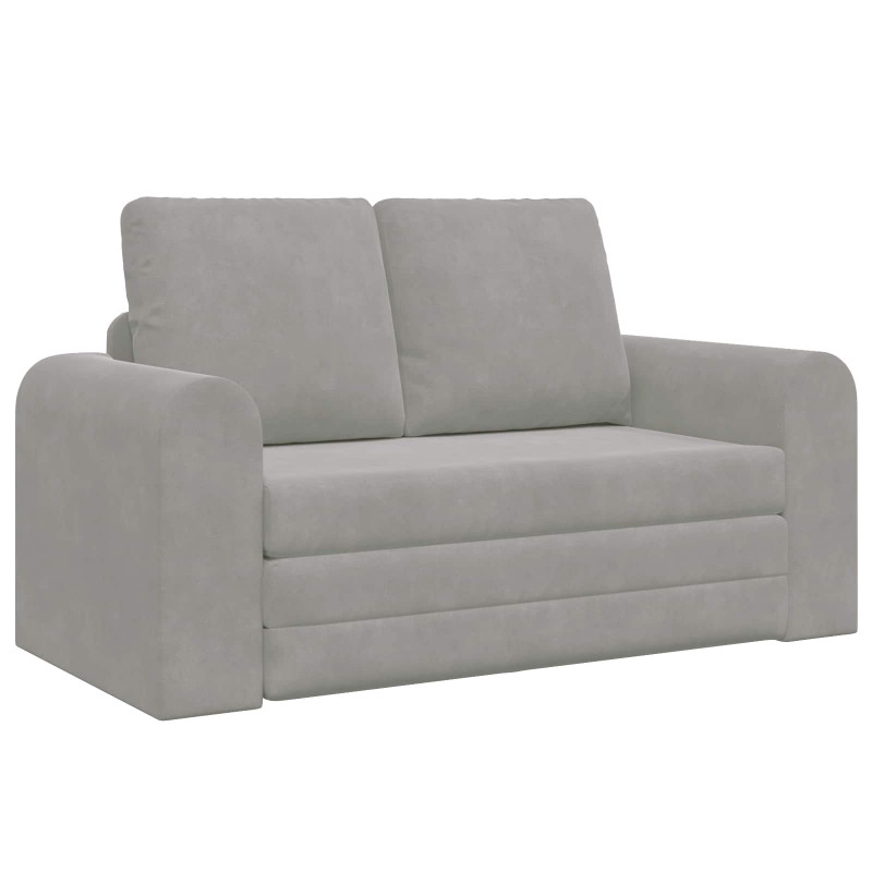 Sofa Bed 60cm Jasnoszary Aksamit