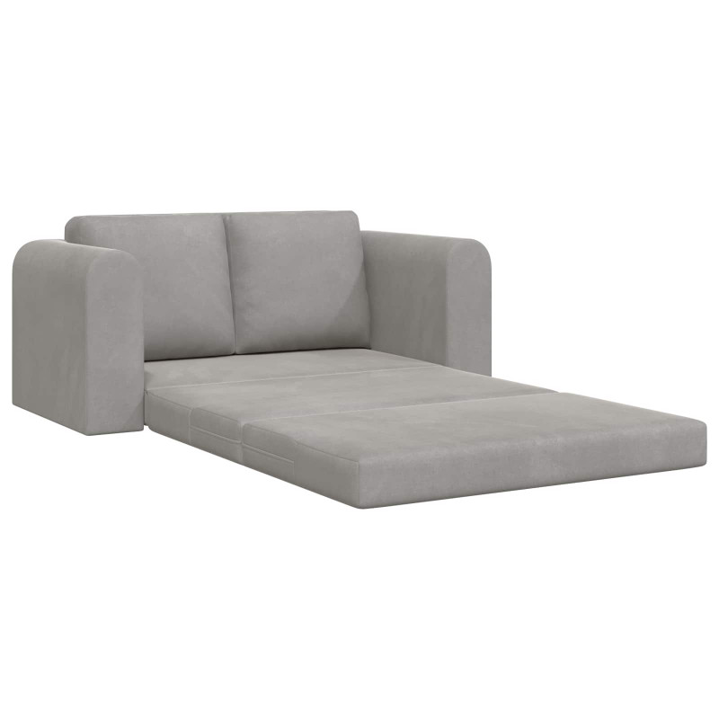 Sofa Bed 60cm Jasnoszary Aksamit