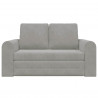 Sofa Bed 60cm Jasnoszary Aksamit