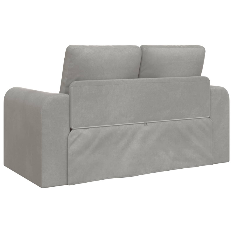 Sofa Bed 60cm Jasnoszary Aksamit