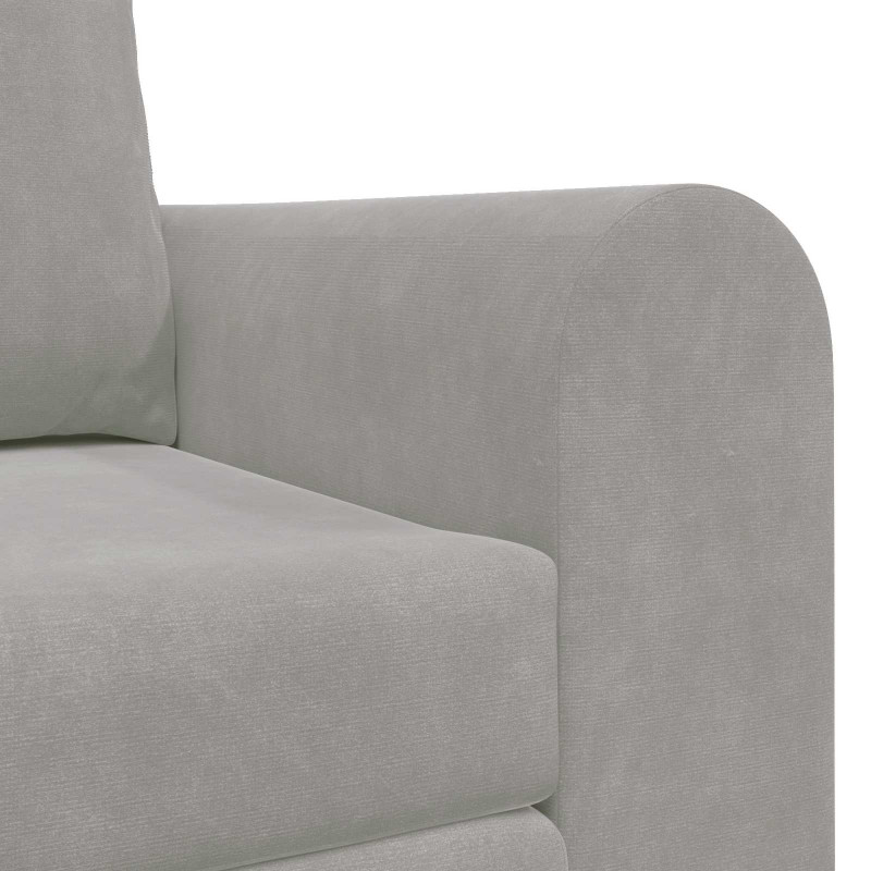 Sofa Bed 60cm Jasnoszary Aksamit