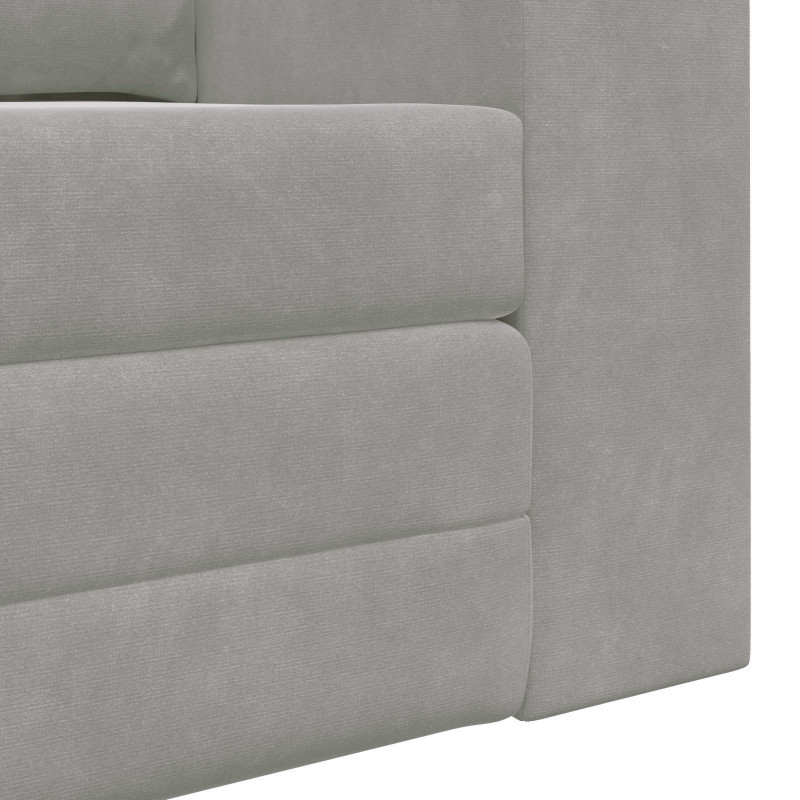 Sofa Bed 60cm Jasnoszary Aksamit