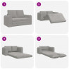 Sofa Bed 60cm Jasnoszary Aksamit