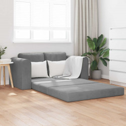 Sofa Bed 60cm Ciemnoszary Aksamit