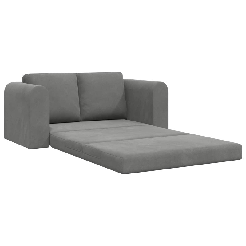 Sofa Bed 60cm Ciemnoszary Aksamit