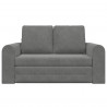 Sofa Bed 60cm Ciemnoszary Aksamit