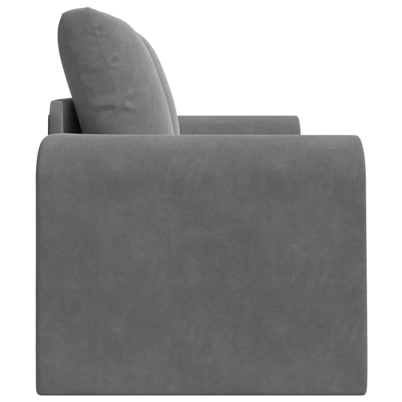 Sofa Bed 60cm Ciemnoszary Aksamit