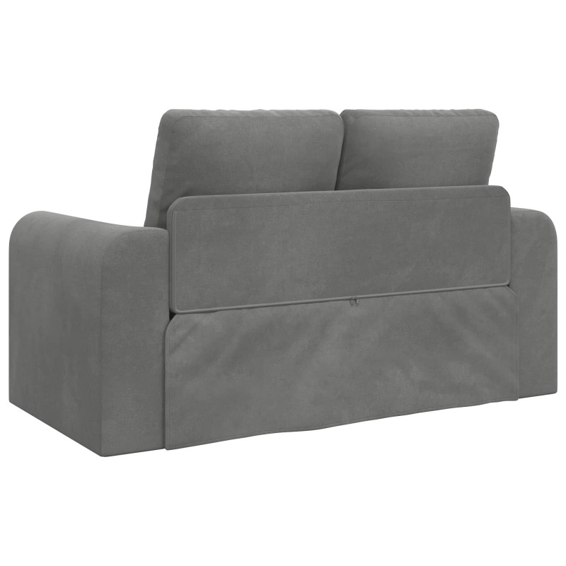 Sofa Bed 60cm Ciemnoszary Aksamit