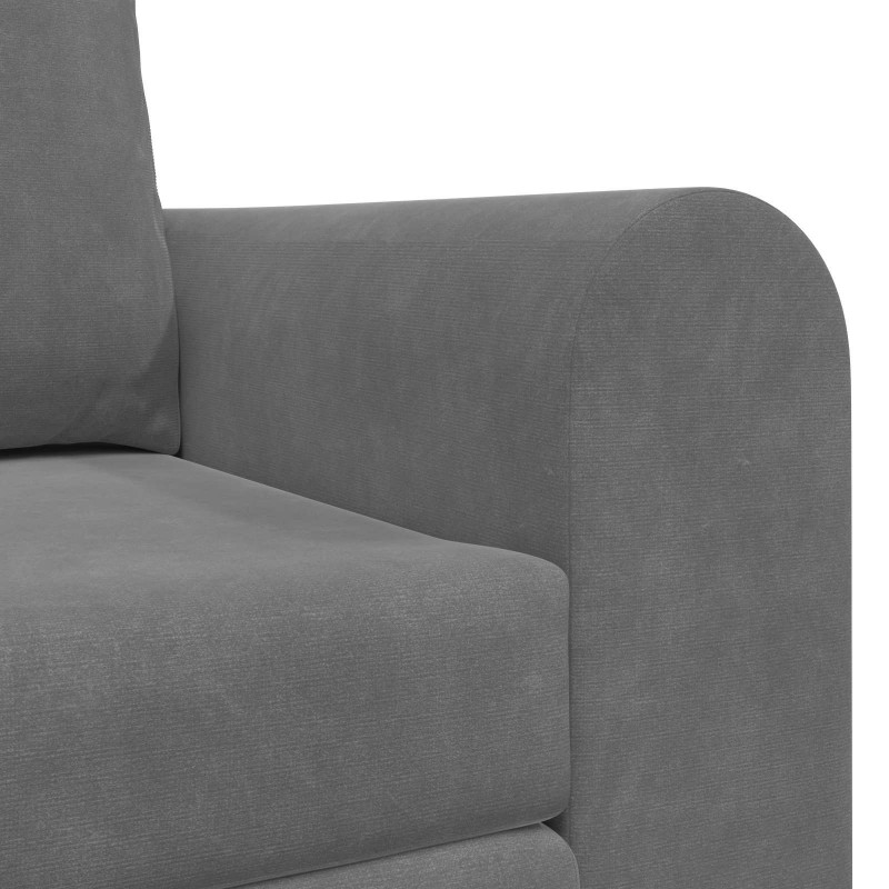 Sofa Bed 60cm Ciemnoszary Aksamit