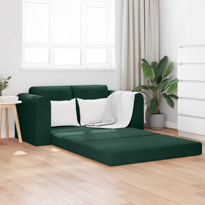 Sofa Bed 60cm Ciemna zieleń Aksamit