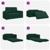 Sofa Bed 60cm Ciemna zieleń Aksamit