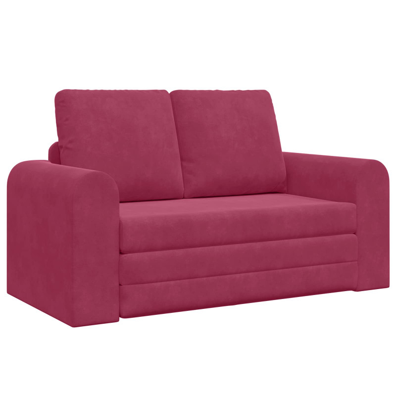 Sofa Bed 60cm Czerwone wino Aksamit