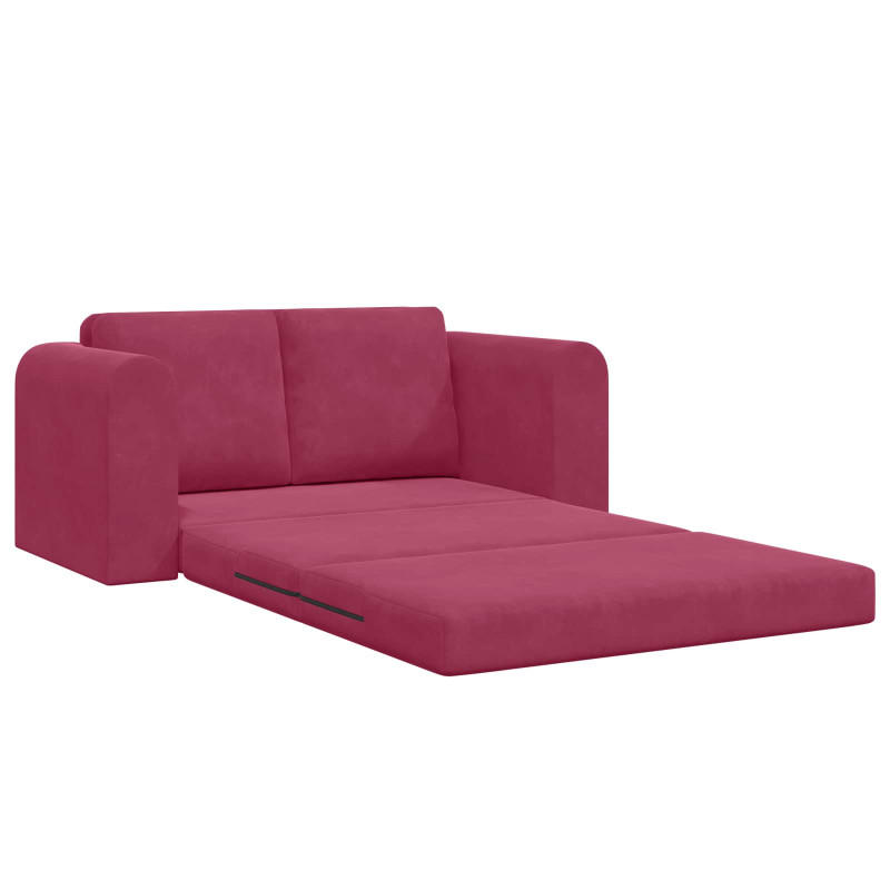 Sofa Bed 60cm Czerwone wino Aksamit