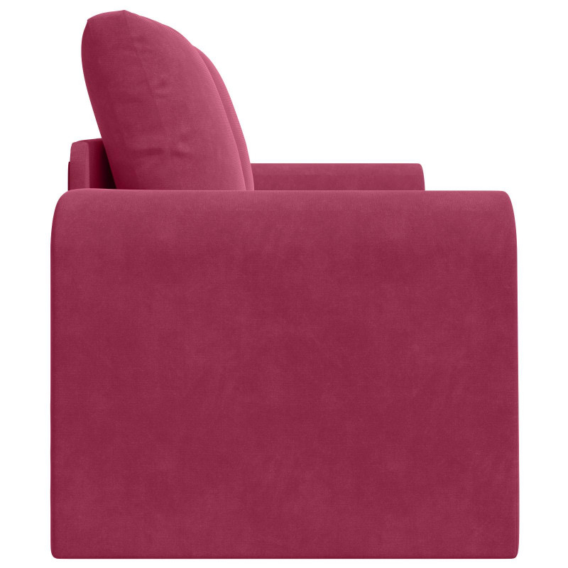 Sofa Bed 60cm Czerwone wino Aksamit