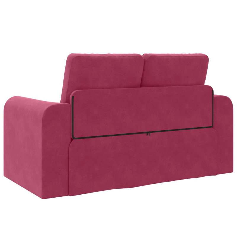 Sofa Bed 60cm Czerwone wino Aksamit