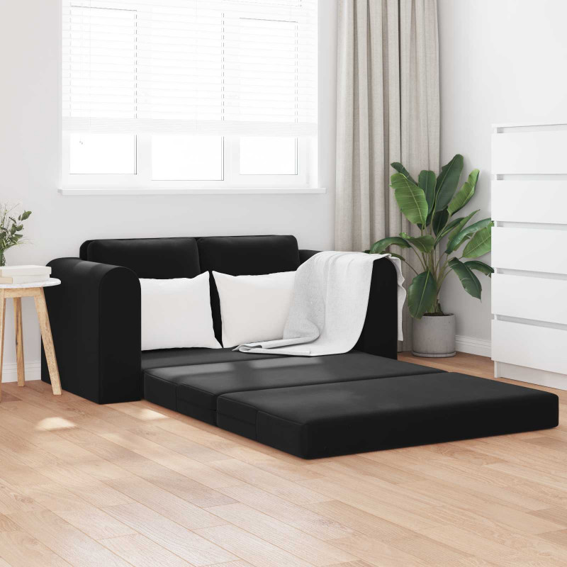 Sofa Bed 60cm Czarny Aksamit