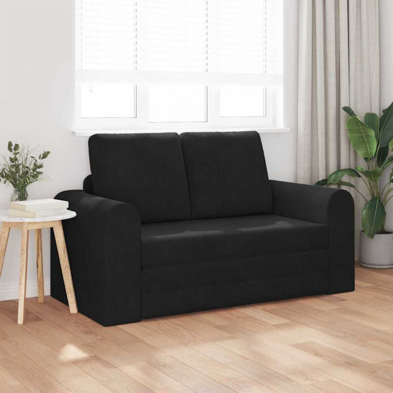 Sofa Bed 60cm Czarny Aksamit