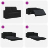 Sofa Bed 60cm Czarny Aksamit