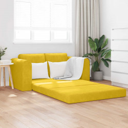 Sofa Bed 60cm Żółty Aksamit