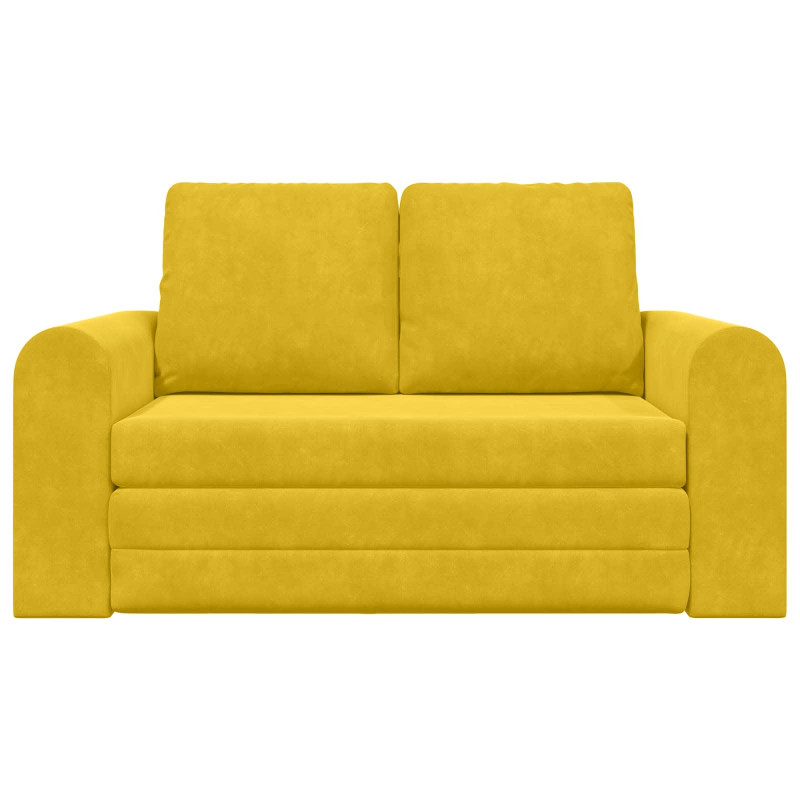 Sofa Bed 60cm Żółty Aksamit