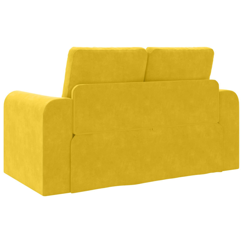 Sofa Bed 60cm Żółty Aksamit