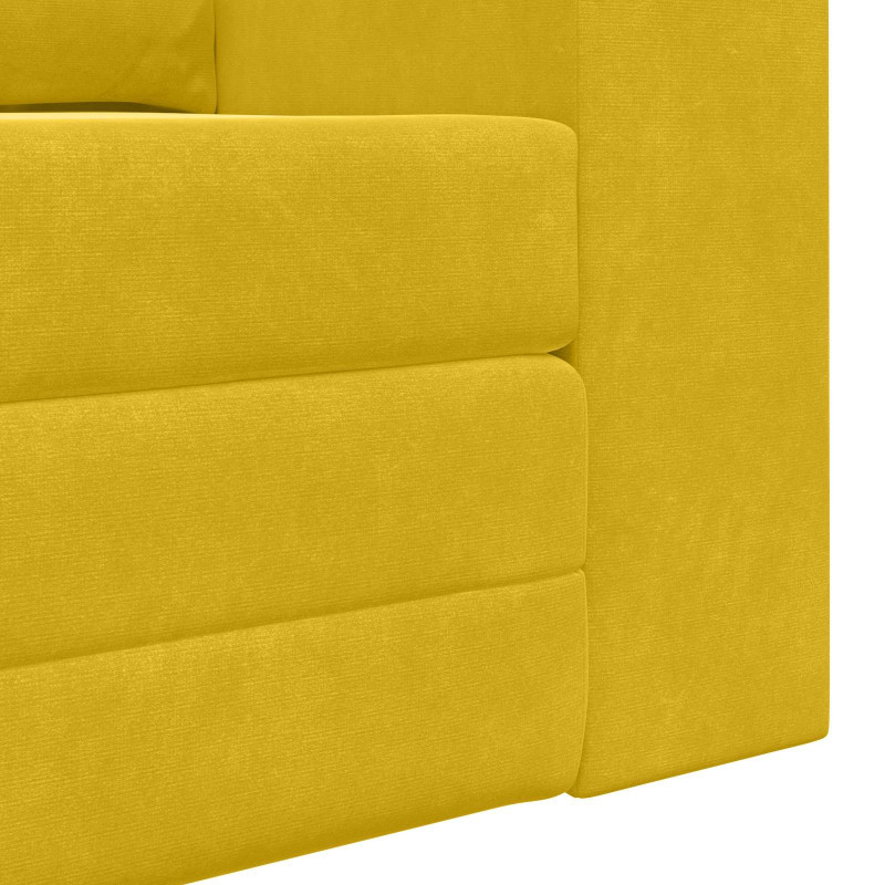 Sofa Bed 60cm Żółty Aksamit