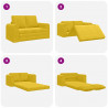 Sofa Bed 60cm Żółty Aksamit