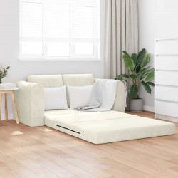 Sofa Bed 60cm Kremowy Aksamit