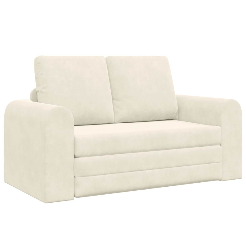 Sofa Bed 60cm Kremowy Aksamit