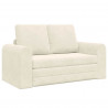Sofa Bed 60cm Kremowy Aksamit