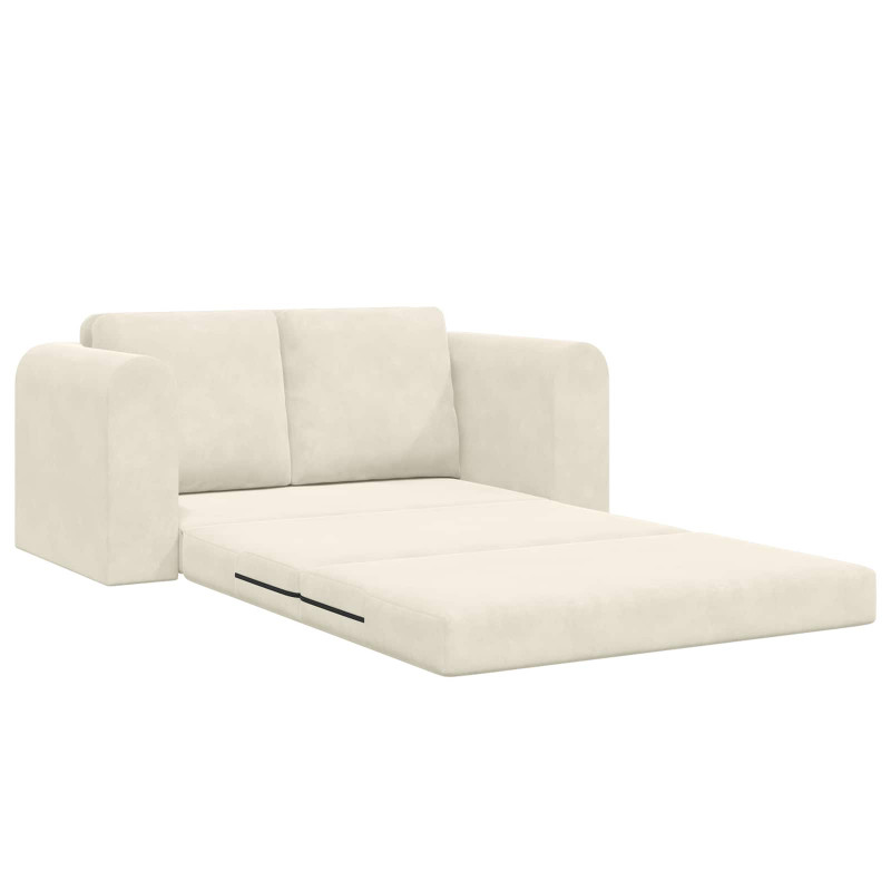 Sofa Bed 60cm Kremowy Aksamit