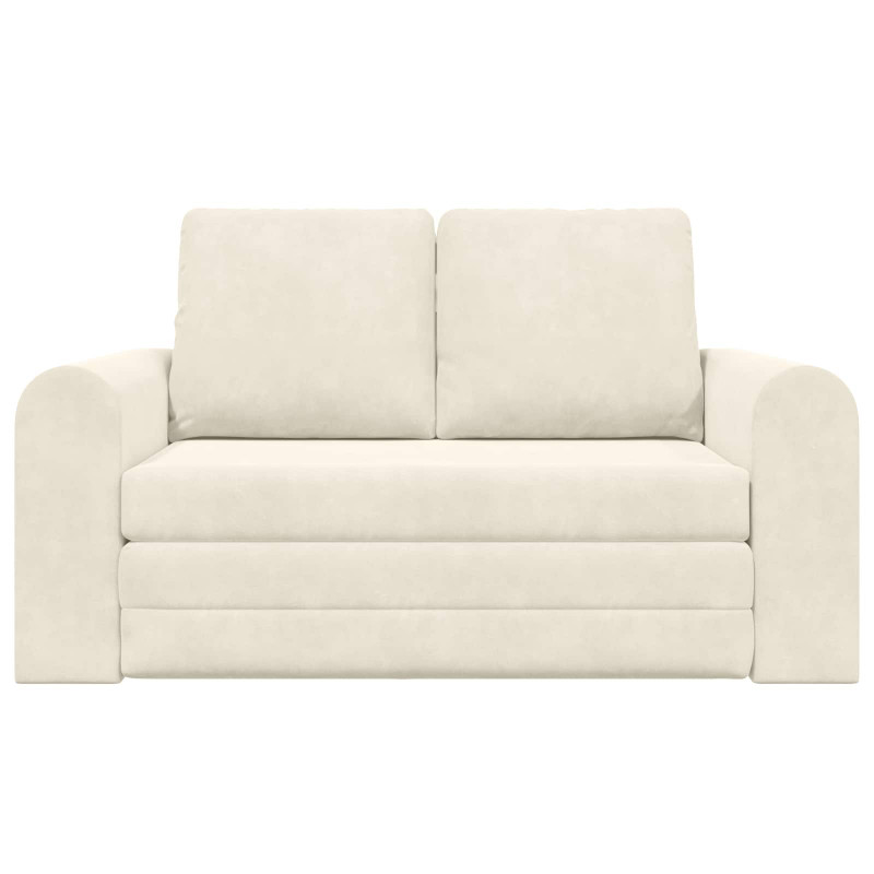 Sofa Bed 60cm Kremowy Aksamit
