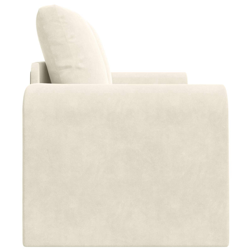Sofa Bed 60cm Kremowy Aksamit