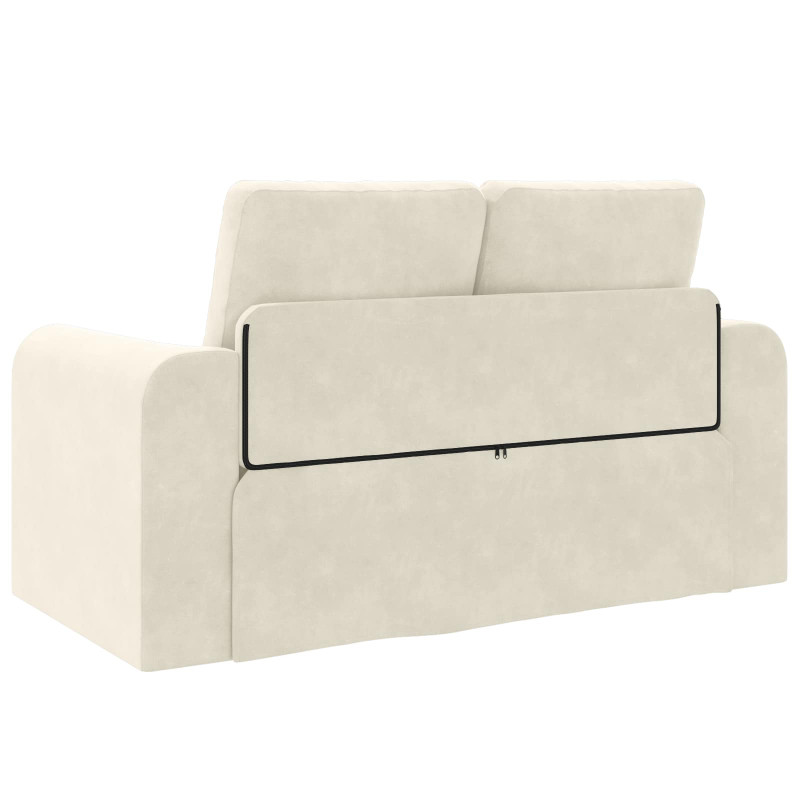 Sofa Bed 60cm Kremowy Aksamit