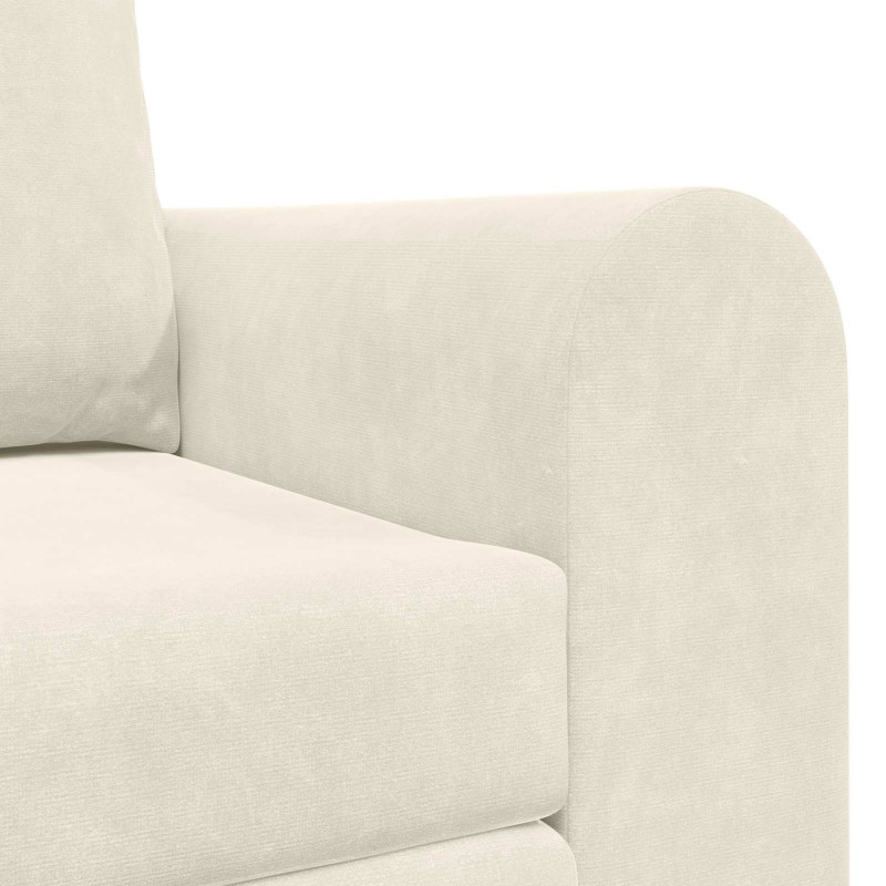 Sofa Bed 60cm Kremowy Aksamit